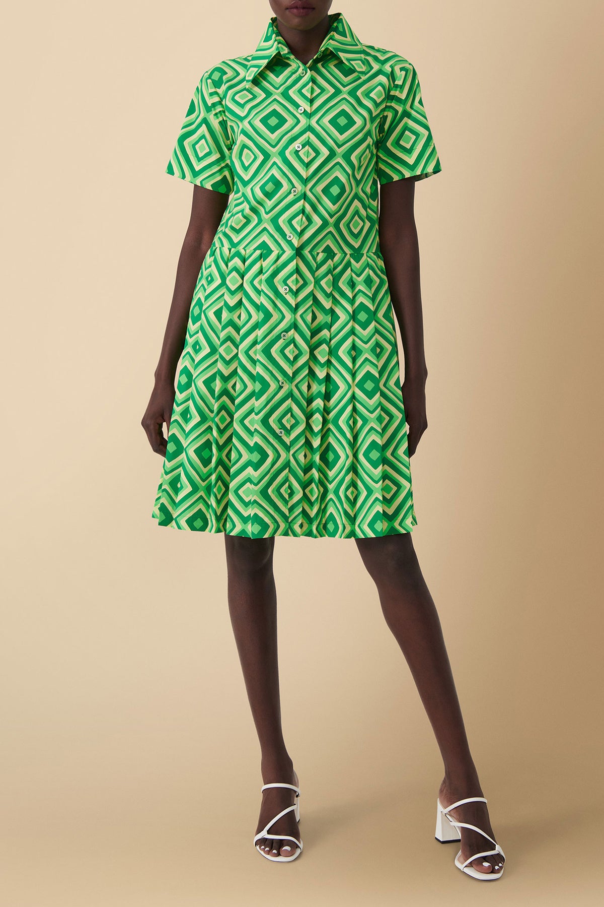Geometric Print Shirt Dresses | Vibrant Colors Geometric Print Shirt Dresses | Vibrant Colors